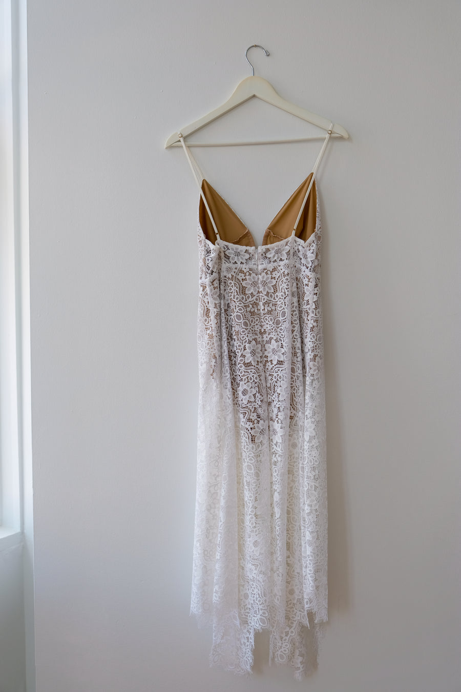 For Love & Lemons White Bodysuit Dress, Size Medium