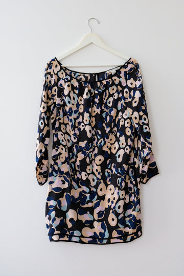 DVF Printed Shift Dress, Size 10