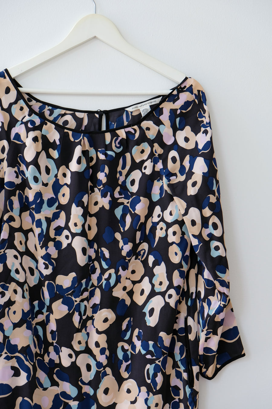 DVF Printed Shift Dress, Size 10