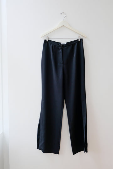 Vintage Black Slacks with Slits, Size Medium