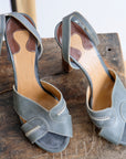 Chloe Blue Leather Heel, Size 40