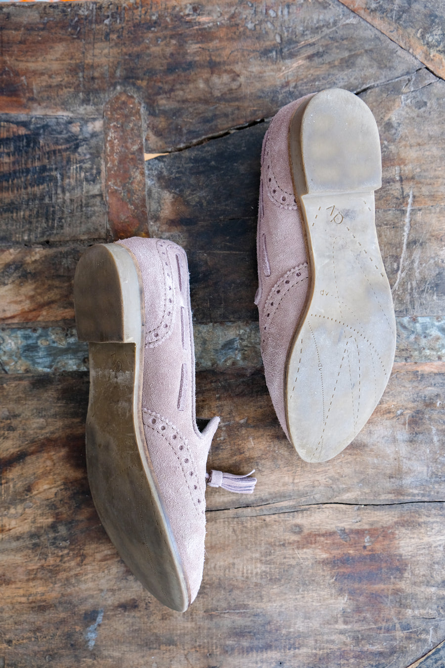 Vintage Dolce Vita Gray Suede Flats, Size 8.5