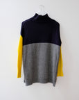 525 America Color Block Wool Sweater, Size Small