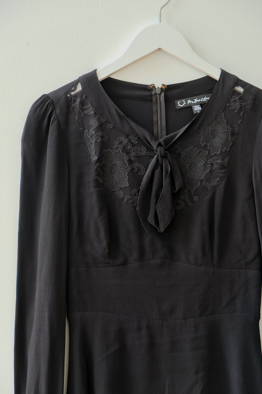 For Love & Lemons Black Mini Dress, Size Medium