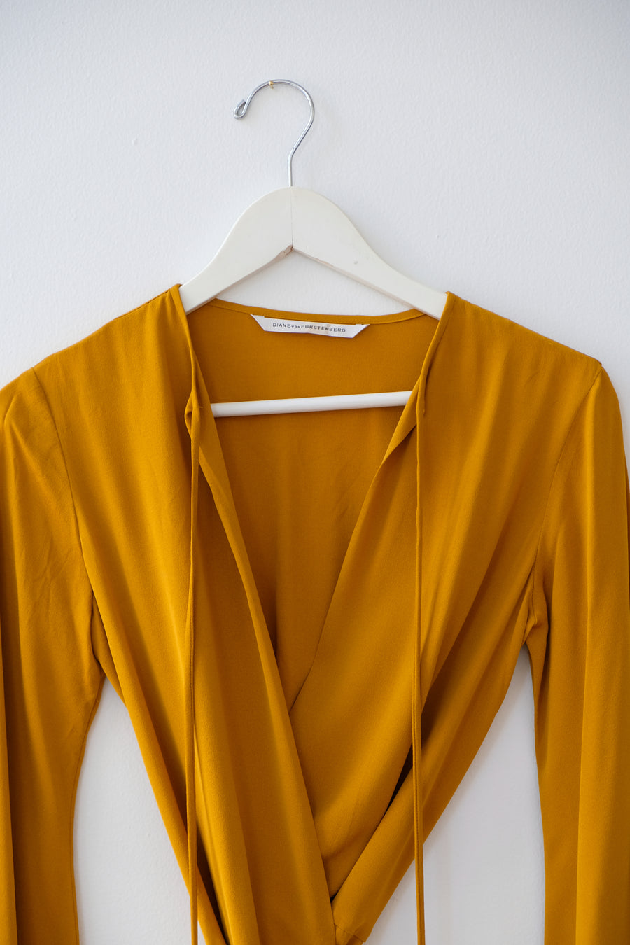 DVF Chiffon Wrap Dress, Size 4