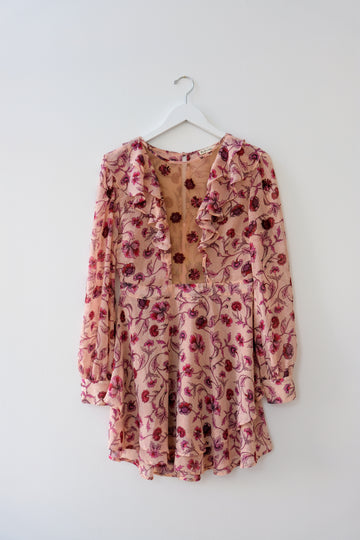 For Love & Lemons Applique Mini Dress, Size Medium