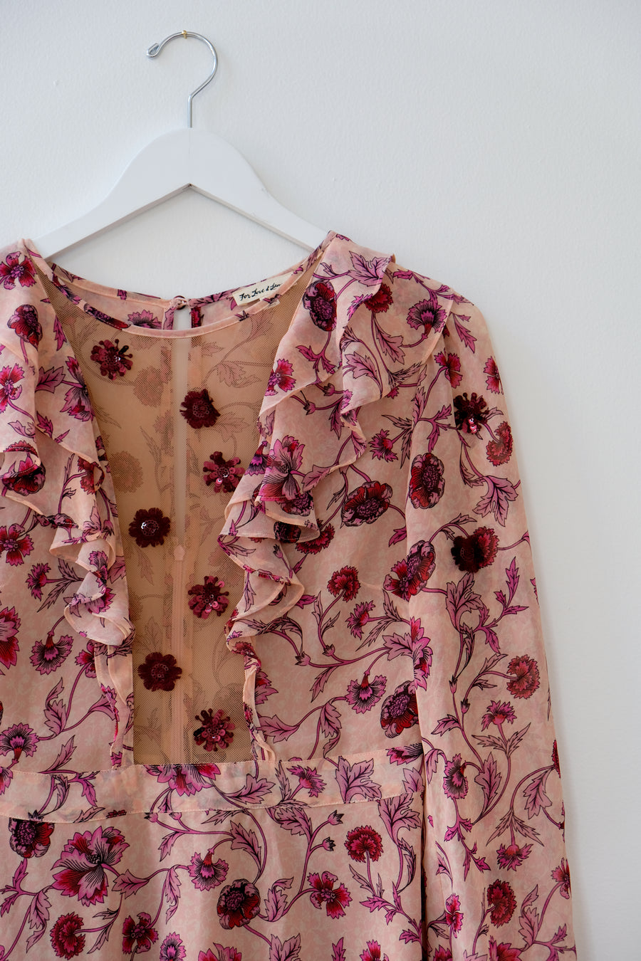 For Love & Lemons Applique Mini Dress, Size Medium