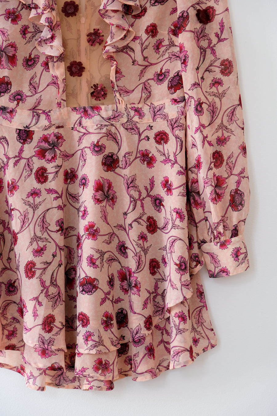 For Love & Lemons Applique Mini Dress, Size Medium