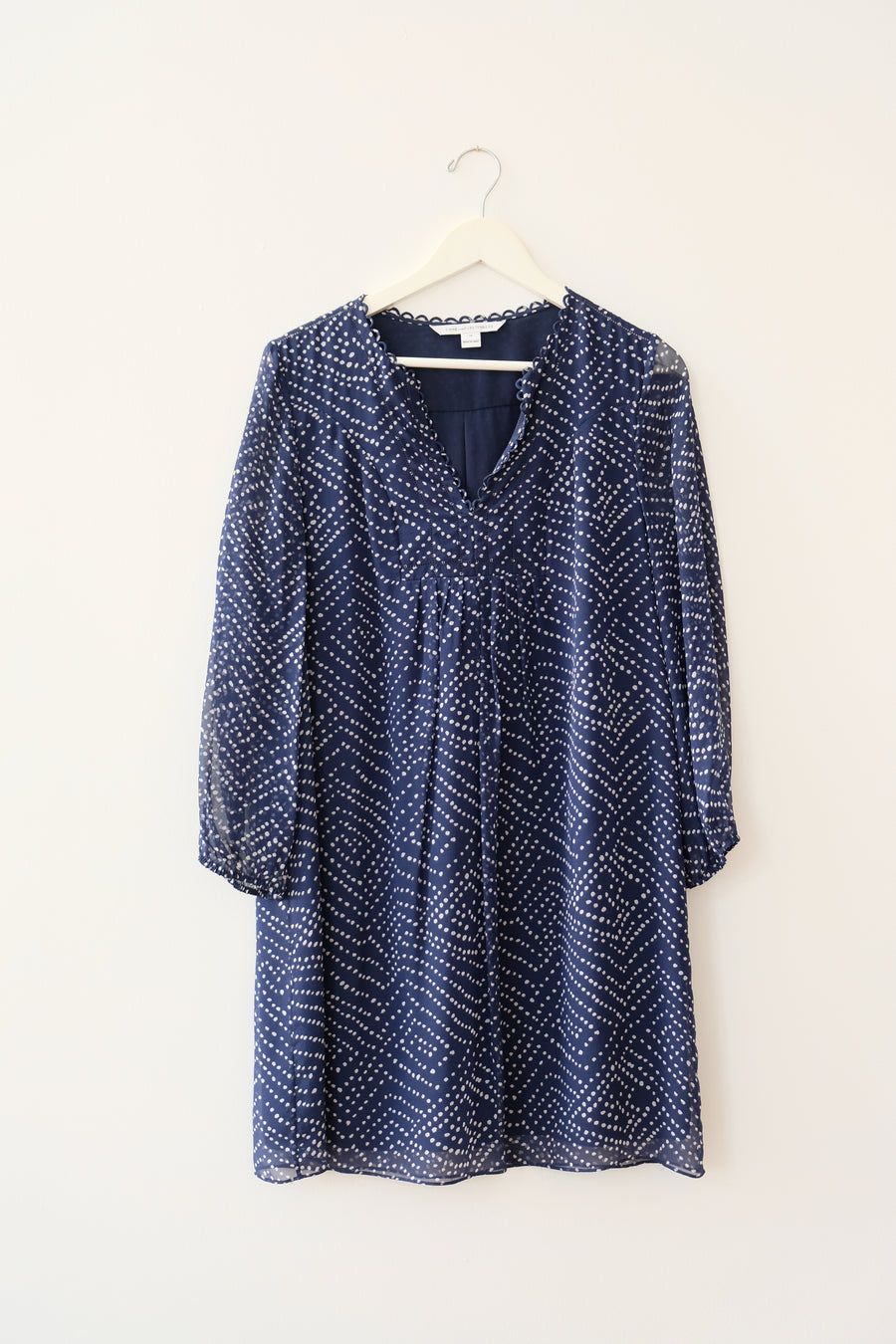 DVF Navy Shift Dress, Size 10