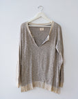 Tina + Jo Beige Sweater, Size Medium