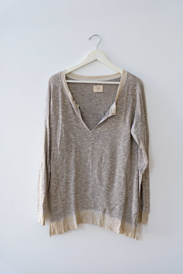 Tina + Jo Beige Sweater, Size Medium