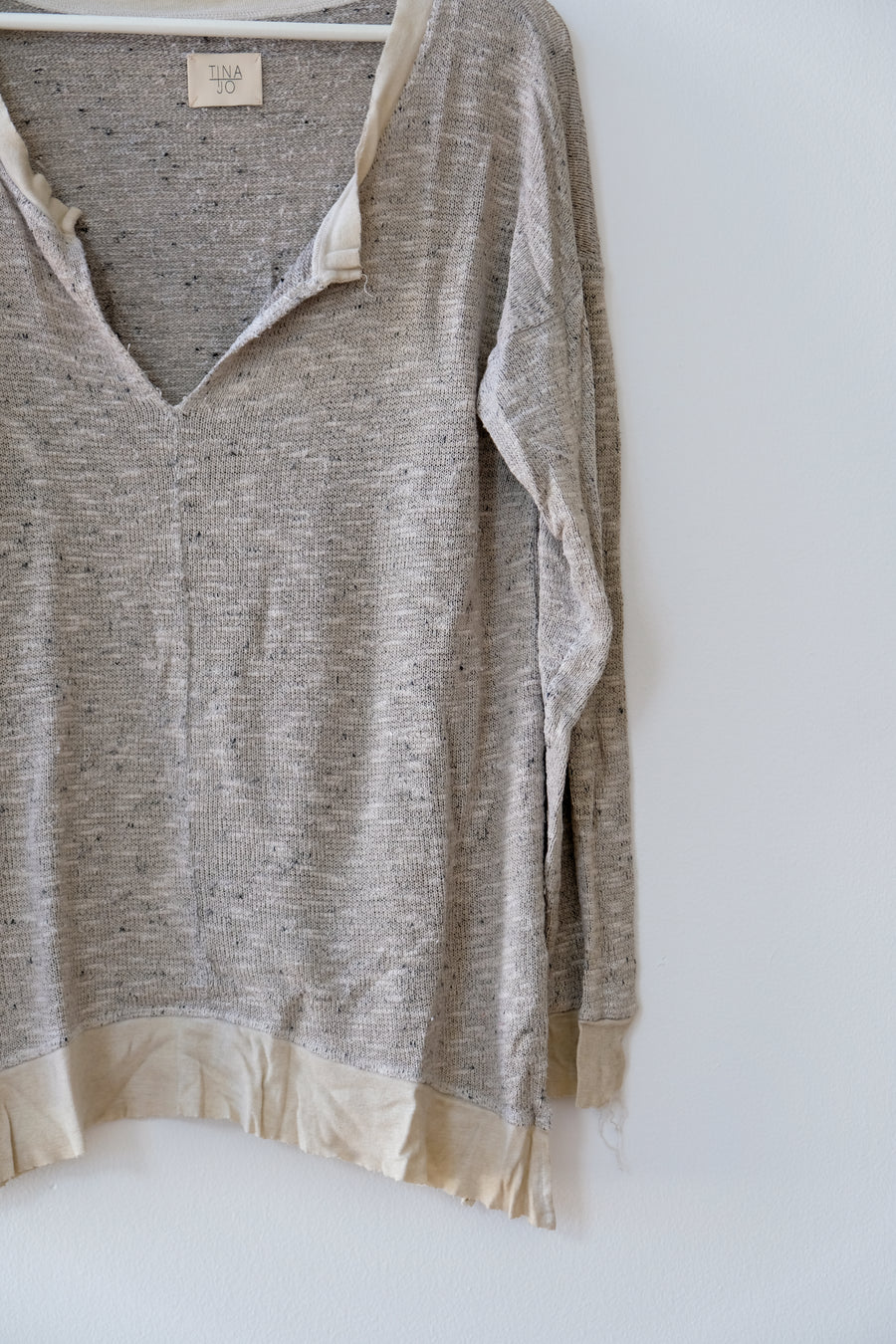 Tina + Jo Beige Sweater, Size Medium