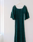 Maria Korovilas Green Lace Midi Dress, Size Small