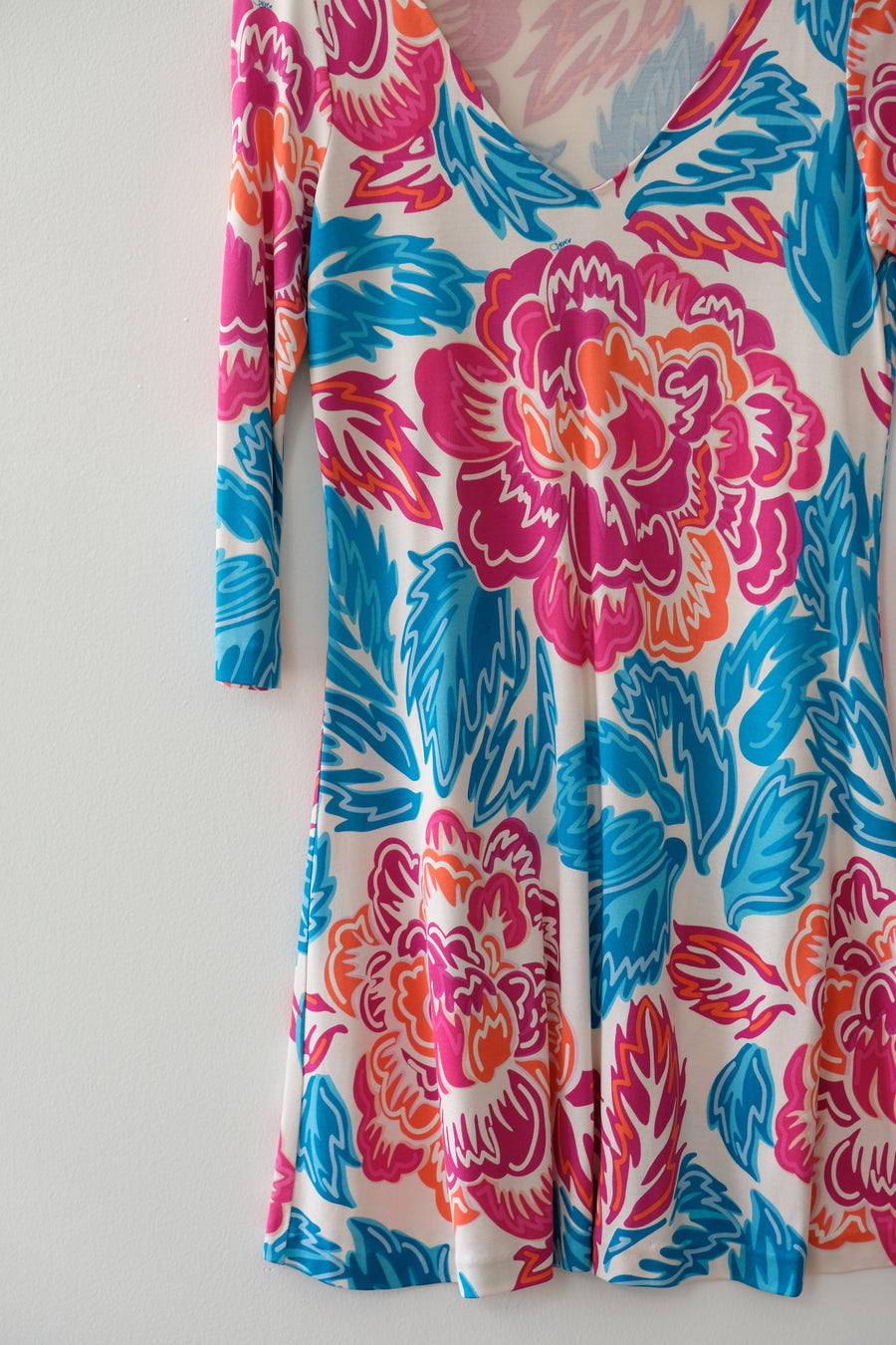 DVF Floral Mini Dress, Size 6