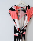 DVF Runway Wrap Romper, Size Small