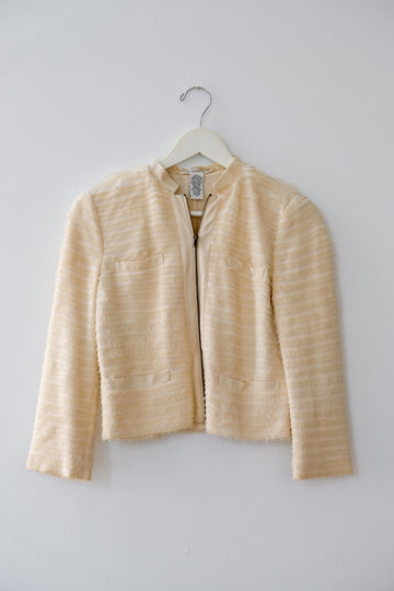 DVF Chiffon Bomber Jacket, Size Small