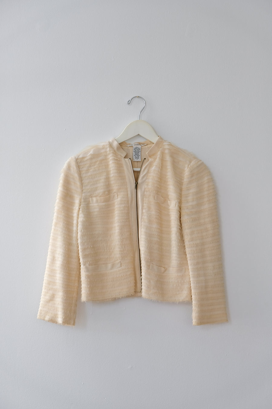 DVF Chiffon Bomber Jacket, Size Small