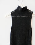 DVF Black Lace Tank, Size Small