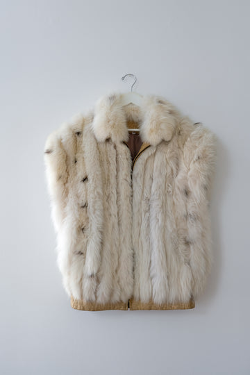 Vintage Fur Vest, Size Medium