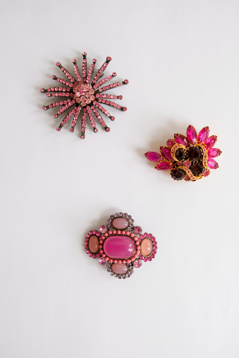 Blush Brooch Set of Three