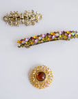 Barrettes and Brooch, Set of Three