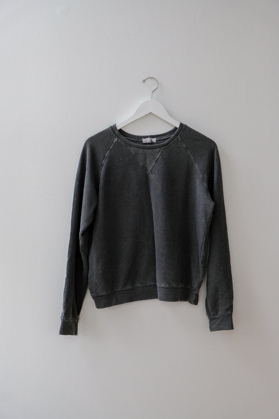 LNA Gray Distressed Sweatshirt, Size Medium
