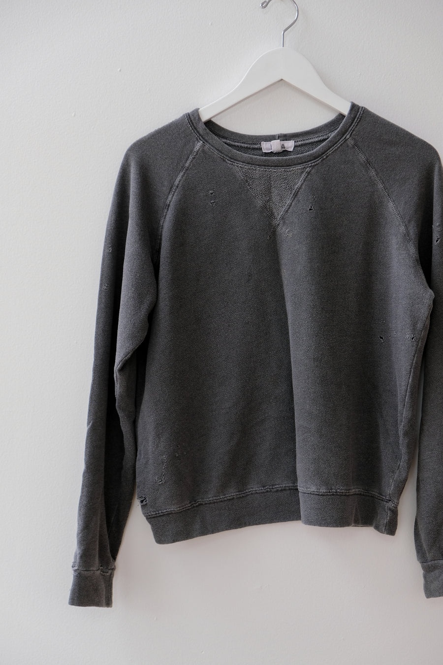 LNA Gray Distressed Sweatshirt, Size Medium