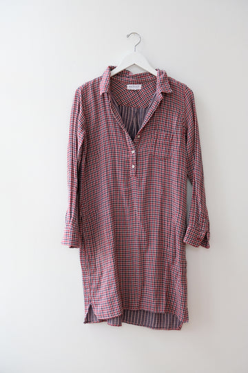 Velvet by Graham and Spencer Check Shirtdress, Size Medium