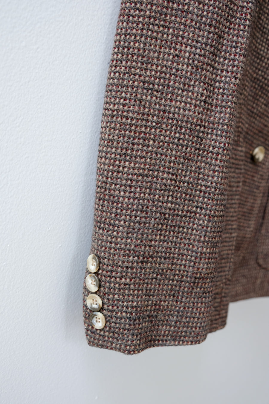 Vintage Dark-Tone Wool Blazer, Size Small