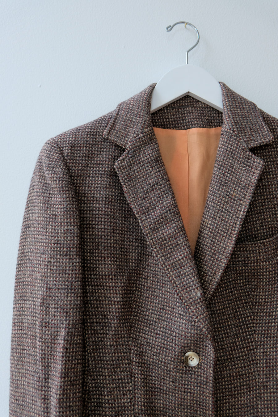Vintage Dark-Tone Wool Blazer, Size Small