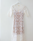 For Love & Lemons White Lace Dress, Size Medium