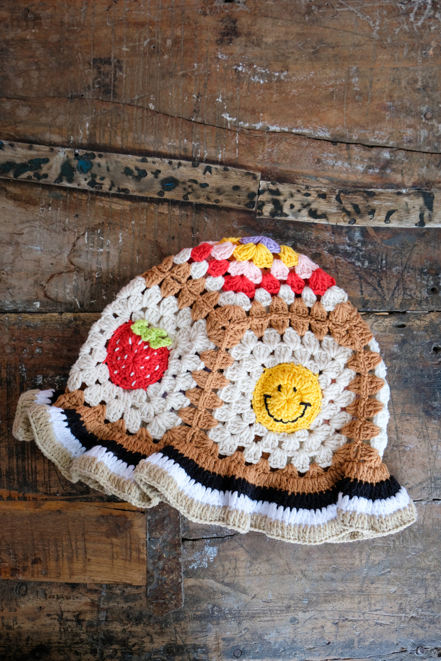 Crochet Motif Bucket Hat