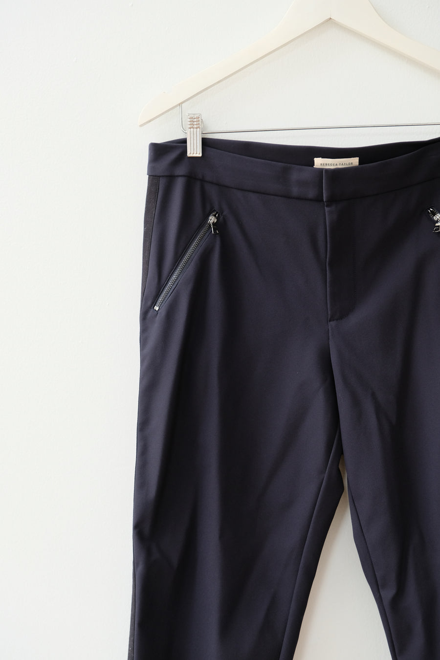 Rebecca Taylor Mid-Rise Navy Pant, Size 12