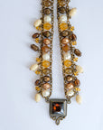 Vintage Amber Chainlink Necklace
