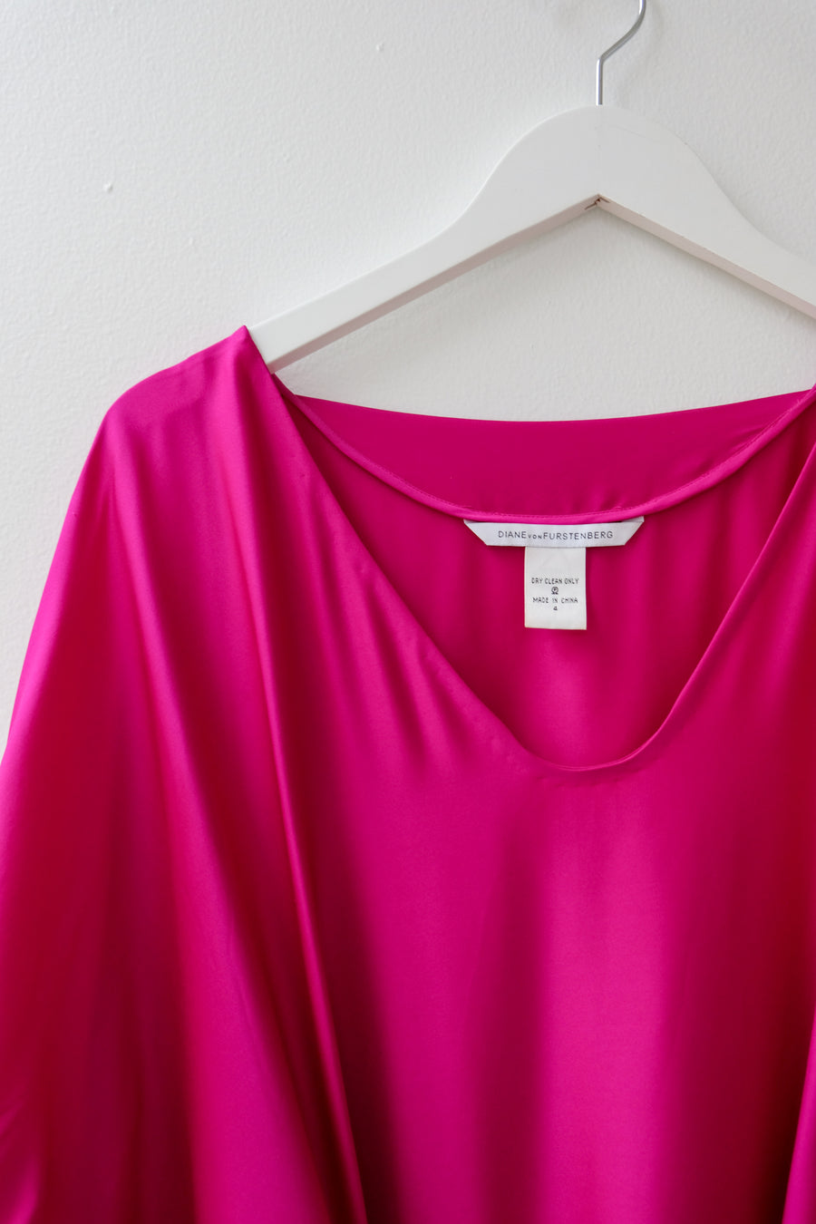 DVF Fuchsia Cocktail Dress, Size 4