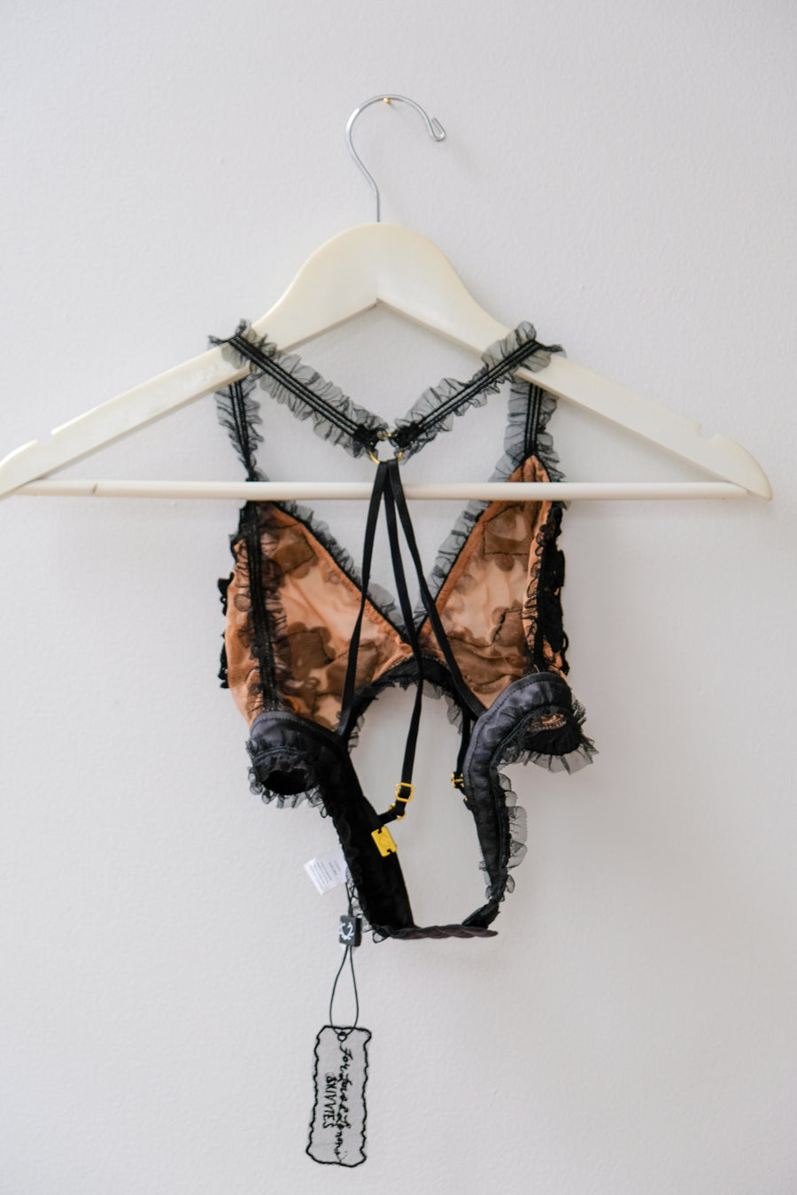For Love & Lemons Skivvies Bra, Size Medium