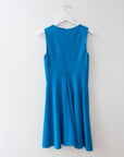DVF Fit and Flare Blue Dress, Size 4