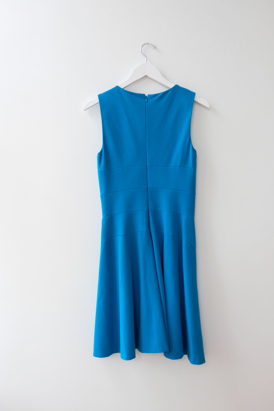 DVF Fit and Flare Blue Dress, Size 4