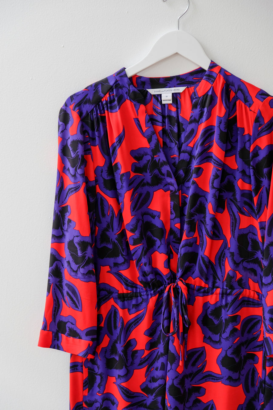 DVF Floral Shirtdress, Size 10