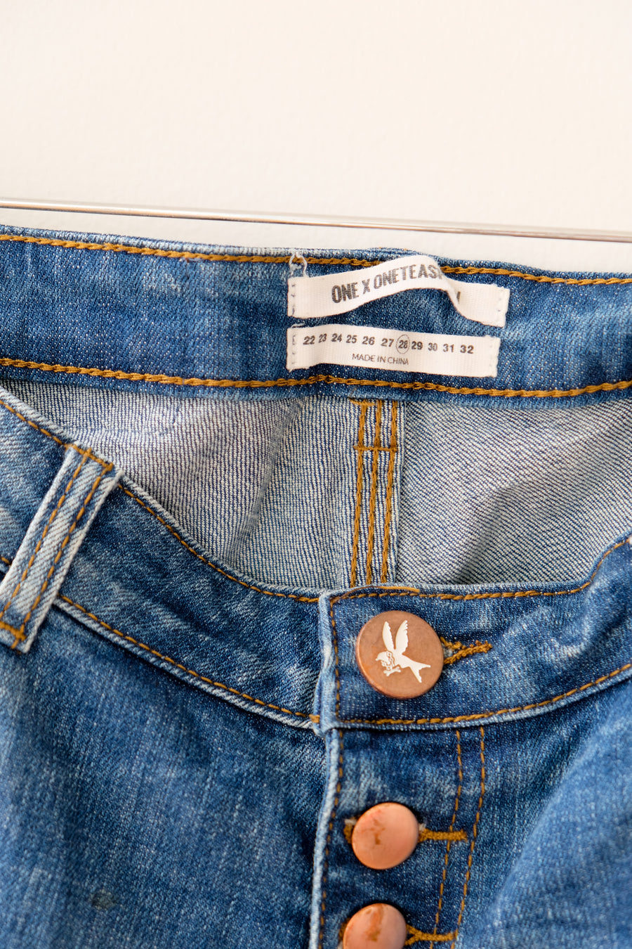 One Teaspoon Mid-Rise Skinny Jean, Size 28