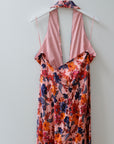 Luna Floral Haltar Jumpsuit, Size Extra-Large