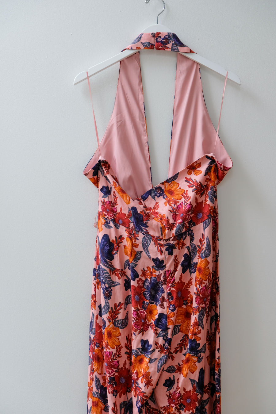 Luna Floral Haltar Jumpsuit, Size Extra-Large