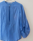 DVF Vintage Blue Blouse, Size Small
