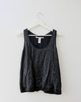 DVF Sequin Black Tank, Size Medium