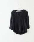 Sandra Ingrish Black Blouse, Size Medium