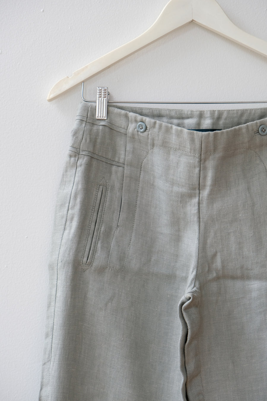 Vintage High-Waist Linen Pant, Size 4