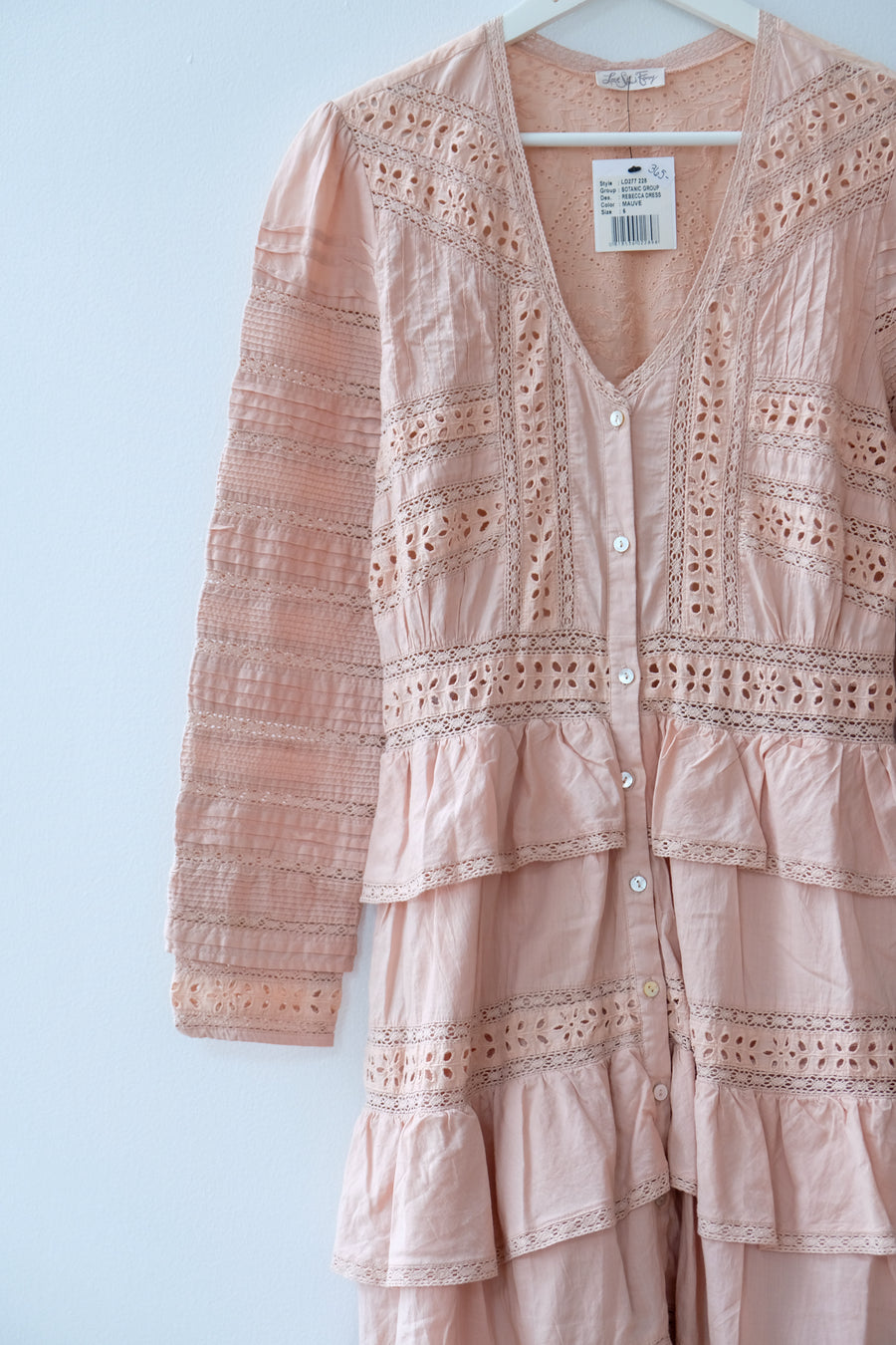 LoveShackFancy Blush Dress, Size 6