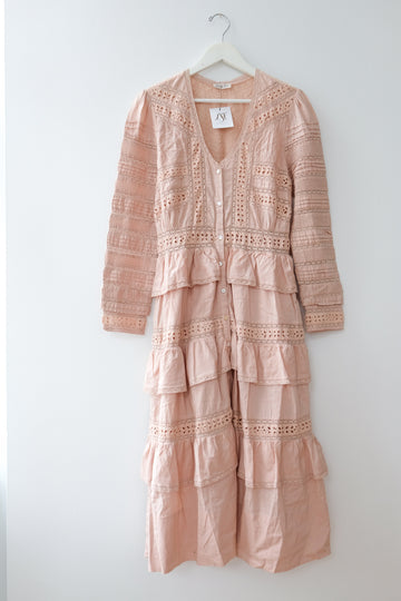 LoveShackFancy Blush Dress, Size 6