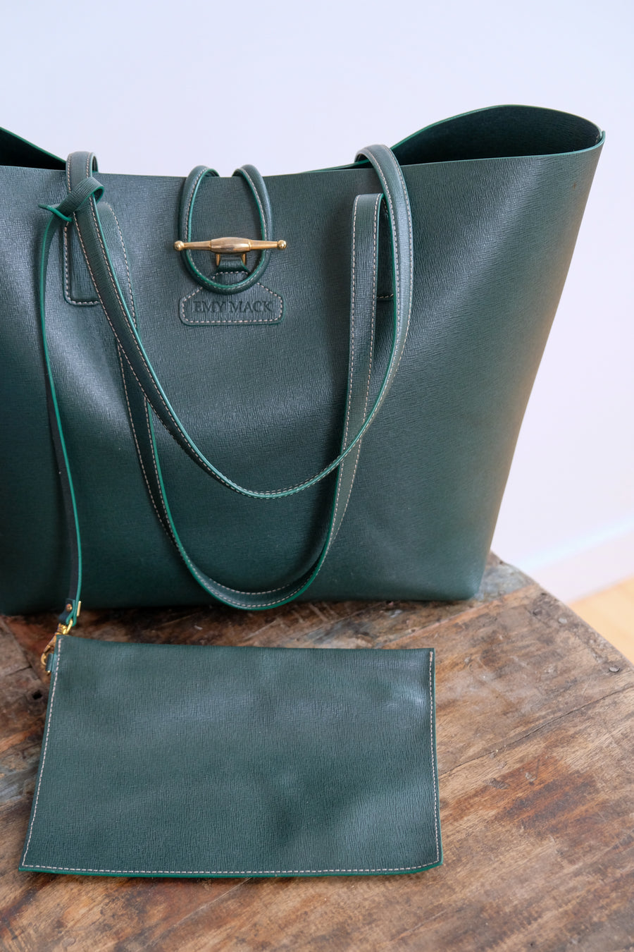 Emy Mack Leather Tote Bag