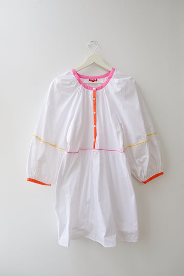 Staud White Dress, Size Large